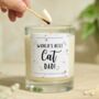 World's Best Cat Dad Candle, Father's Day Gift, thumbnail 1 of 8