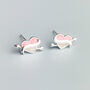 Sterling Silver Cupid's Arrow Heart Stud Earrings, thumbnail 1 of 5