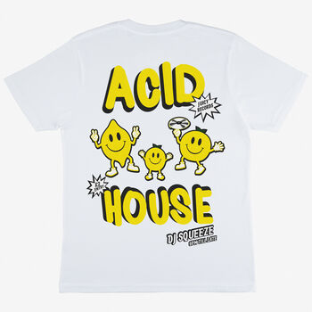 Acid House Unisex Old School Rave T Shirt In White, 5 of 6