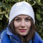 Personalised Hearts Cashmere Wool Beanie Winter Hat, thumbnail 6 of 7