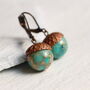 Turquoise Acorn Earrings, thumbnail 7 of 8