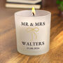 Black And Gold Bow Wedding Candle For Couple, thumbnail 3 of 4