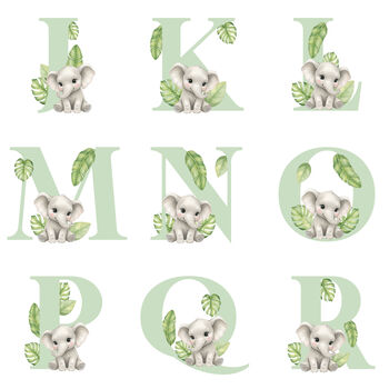 Personalised Animal Alphabet Cream New Baby Teddy Bear, 6 of 8