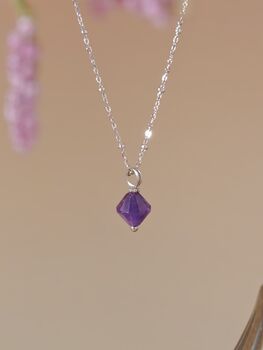 Aurora Rhombus Amethyst Necklace, 5 of 9