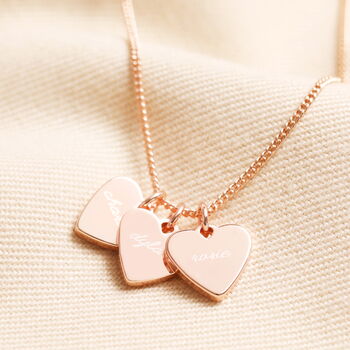 Personalised Family Small Heart Charm Necklace, 5 of 7