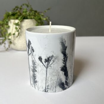 Personalised Candle Pot With Wildflower Meadow Print, 10 of 12