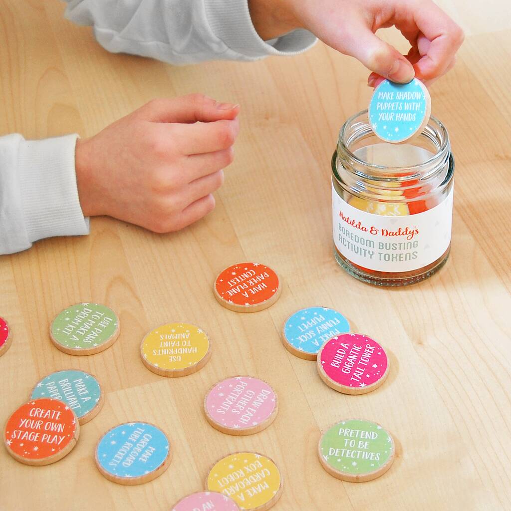Personalised Daddy And Me Boredom Activity Idea Tokens, 1 of 12
