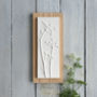 Cow Parsley Plaster Cast Plaque On Wood, thumbnail 1 of 5