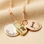Personalised Heart And Disc Charm 'Family' Necklace, thumbnail 5 of 9