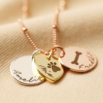 Personalised Heart And Disc Charm 'Family' Necklace, 5 of 9