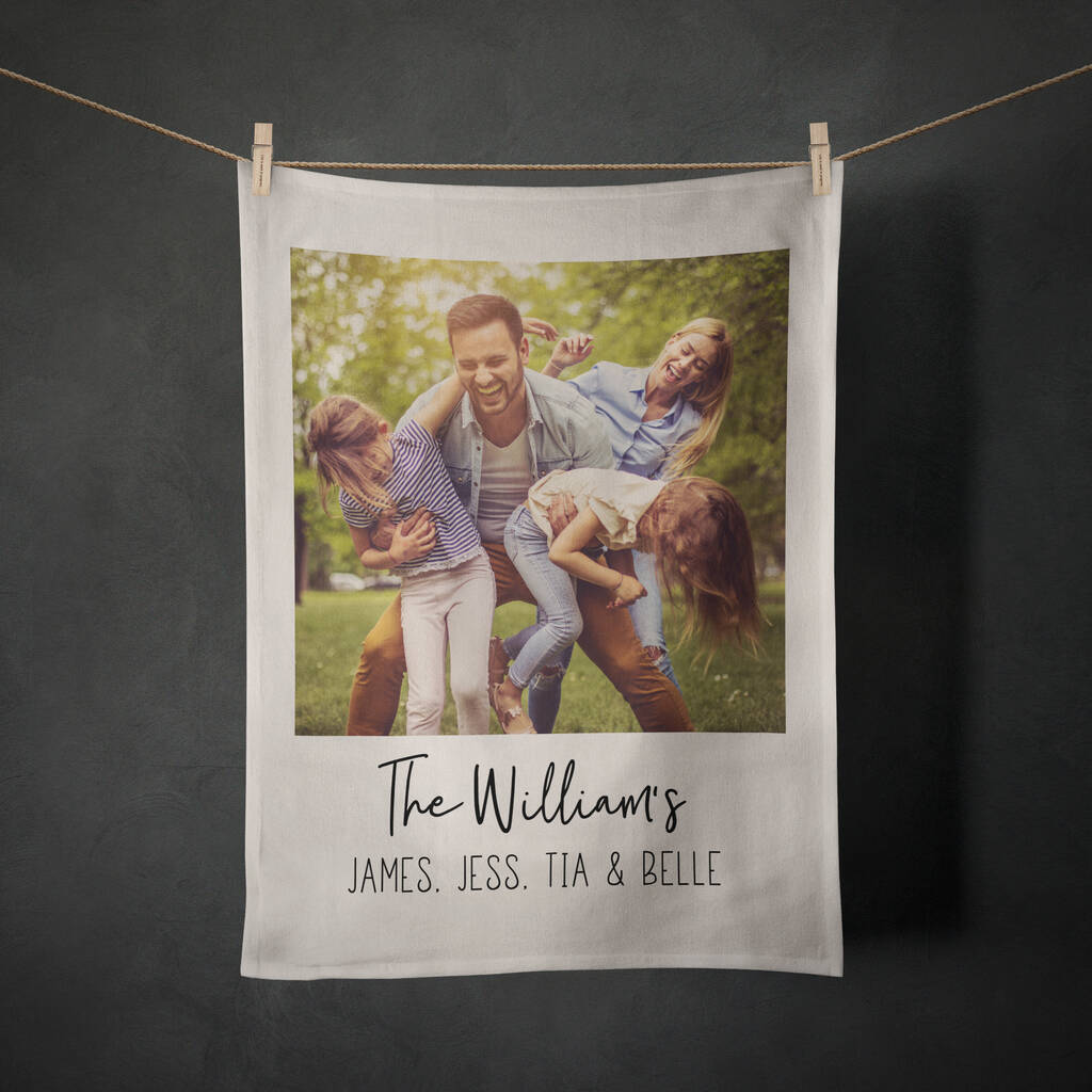 Personalised Photo Tea Towel | New Home Gift, 1 of 3