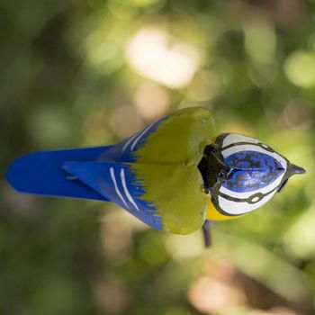 Blue Tit On Rod Recycled Metal Garden Sculpture, 2 of 3