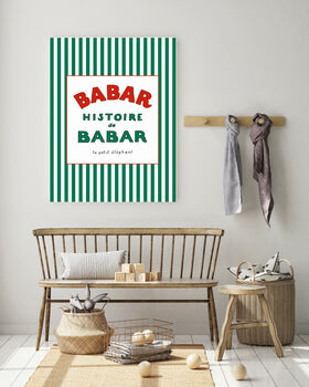 Babar The Elephant Nursery Book Cover Art Print, 3 of 3