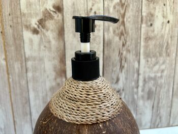 Natural Coconut Shell Soap And Lotion Dispenser, 6 of 11