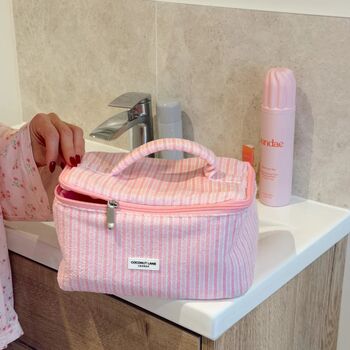 Travel Towel Vanity Case Powder Stripes, 2 of 3