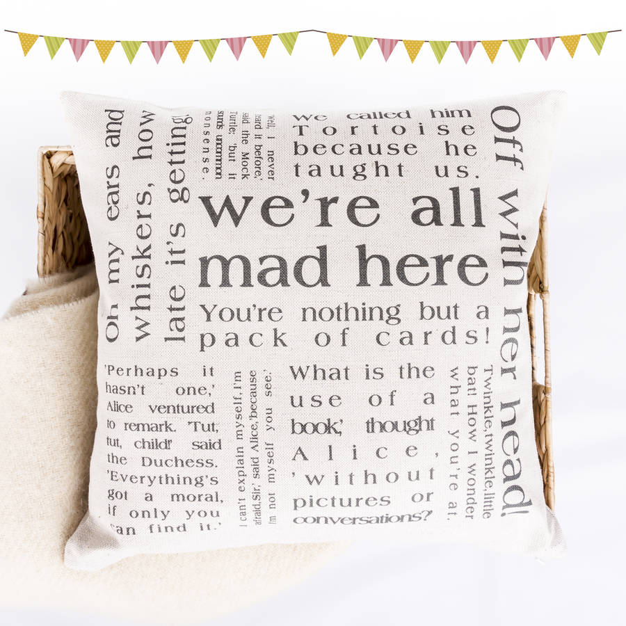 Alice In Wonderland Cushion Cover, 1 of 6