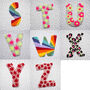 Mint And Pink Stripe Custom Letter Wall Hanging, thumbnail 7 of 7