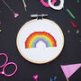 Over The Rainbow Mini Cross Stitch Craft Kit, thumbnail 1 of 2