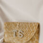 Hen Party Initial Woven Straw Clutch Bag, thumbnail 4 of 4