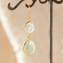 Green Amethyst Double Gemstone Dangle Earrings, thumbnail 7 of 12