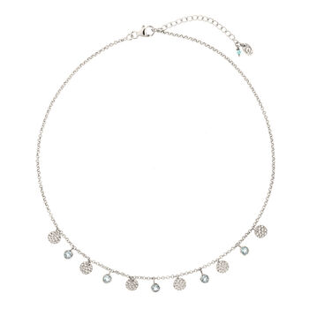 Lakshmi Blue Topaz/Turquoise Necklace Silver Or Gold, 4 of 11