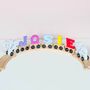 Personalised Elephant Wooden Pastel Letter Name Train Toy, thumbnail 5 of 12