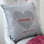 Personalised Love Mum Cushion, thumbnail 1 of 5