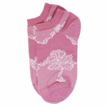Delicate Pink And Organic Sport Grey Women Trainer Socks, 4 of 7