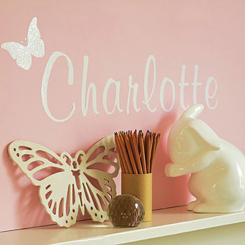 Personalised Name Butterfly Wall Sticker, 2 of 4