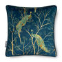 Luxury Super Soft Velvet Cushion Peacock Blue With Optional Piping, thumbnail 1 of 8