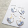 Forget Me Not Love Heart Sterling Silver Earrings, thumbnail 5 of 5