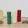 Festive Christmas Pillar Candle Christmas Decoration, thumbnail 5 of 10