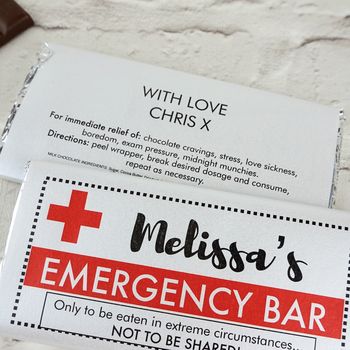 Personalised Emergency Chocolate Bar, 2 of 6