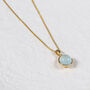 Aurora Aqua Chalcedony And Gold Plated Necklace, thumbnail 1 of 4