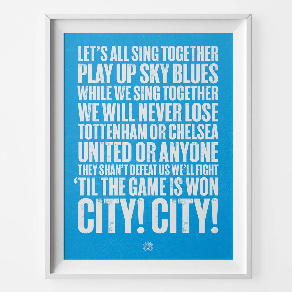 Coventry City 'Sing Together' Football Song Print, 1 of 3