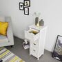 White Slim Storage Cabinet With Four Drawers, thumbnail 3 of 6
