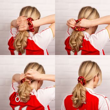 Arsenal Football Club Crest And Cannon Hair Scrunchie, 4 of 6