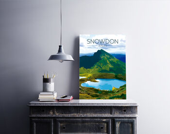 Mount Snowdon Wales Travel Poster Art Print, 4 of 6