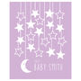 Moon Stars Personalised Baby Shower Guest Book Print, thumbnail 3 of 5