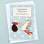 'Stork' Personalised Pregnancy Card, thumbnail 1 of 4