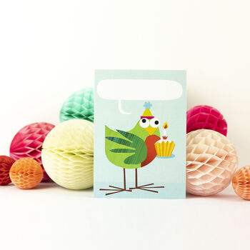Personalised Bird With A Cake Card, 3 of 3