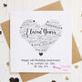 Personalised 11th Steel Wedding Anniversary Card, thumbnail 2 of 5