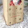 Personalised Any Message Traditional Santa Wooden Tea Light Holder 13cm H X Five.5cm W X Five.5cm D, thumbnail 4 of 5