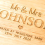 Personalised Wedding Cheese Board And Knife Set, thumbnail 3 of 9