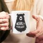 'Bearly Awake' Ceramic Mug, thumbnail 1 of 4
