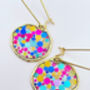 Super Sparkly Disco Earrings Small Hand Made, thumbnail 4 of 9