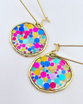 Super Sparkly Disco Earrings Small Hand Made, 4 of 9