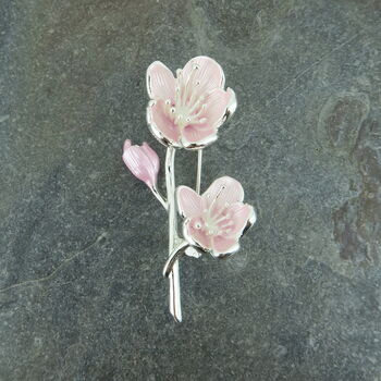 Cherry Pink Blossom Brooch, 4 of 5