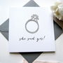 Engagement Card 'She Said Yes', thumbnail 4 of 6