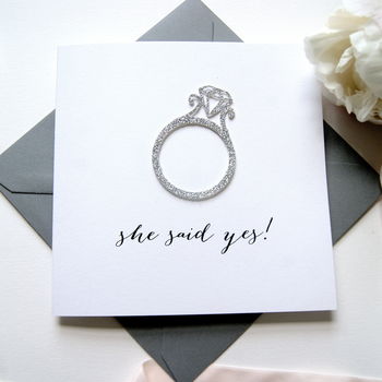 Engagement Card 'She Said Yes', 4 of 6